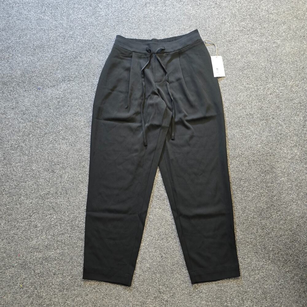 A New Day Pants Womens Size Small Black Tapered Pull On Twill Capsule Minimalist